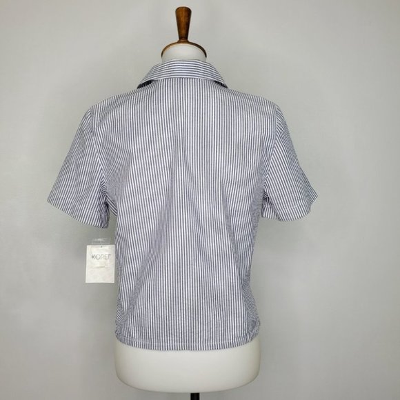 Koret Petite Embroidered Flowers & Stars Striped Top One Piece NEW Size SP - Picture 11 of 16